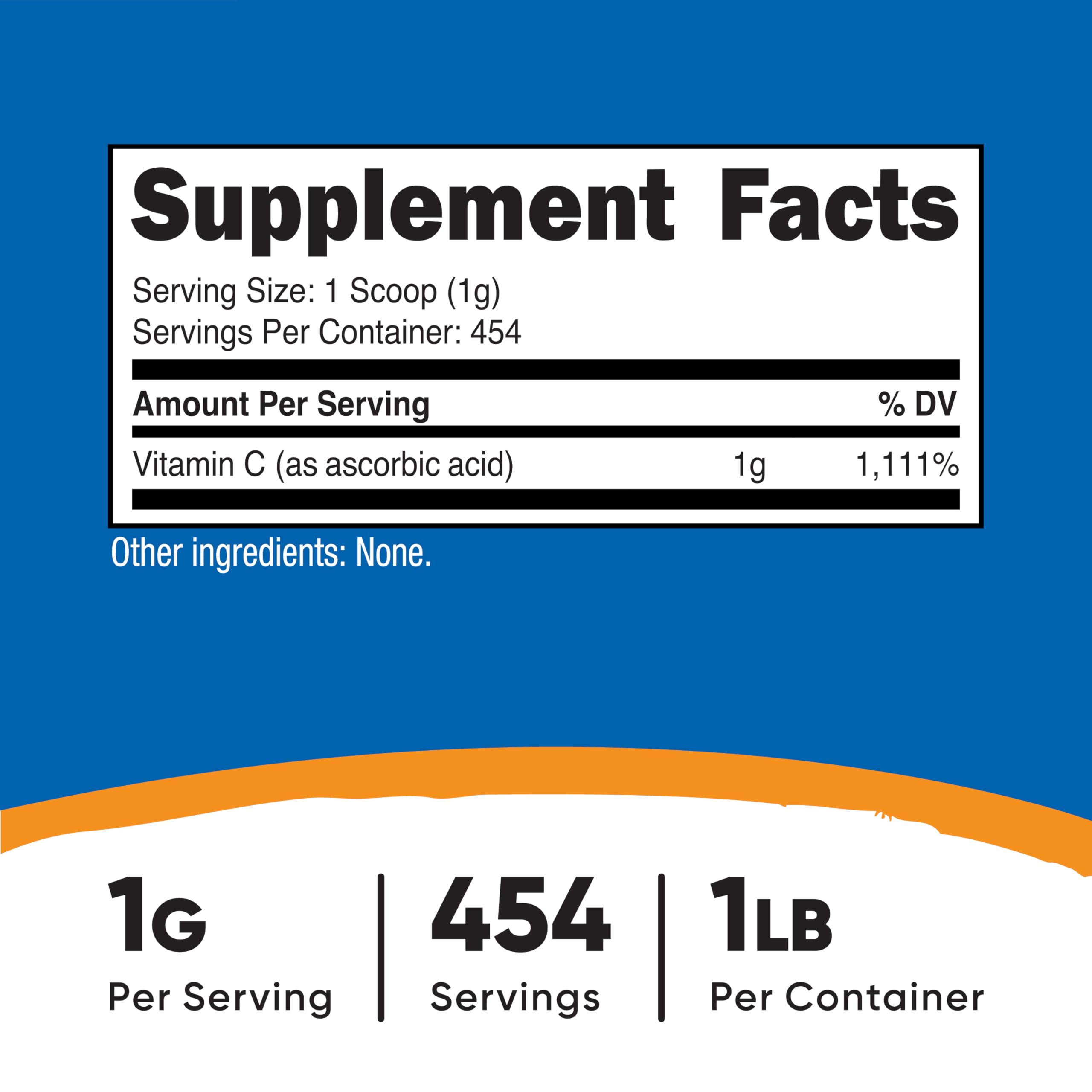 Nutricost Vitamin C Powder scoop included