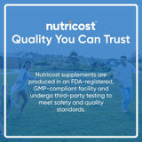 Nutricost Vitamin C with Rose Hip capsules on a white background