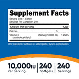 Nutricost Vitamin D3 soft gel capsule close-up