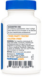 Nutricost Vitamin K2 MK-7 Softgels ingredients list on packaging
