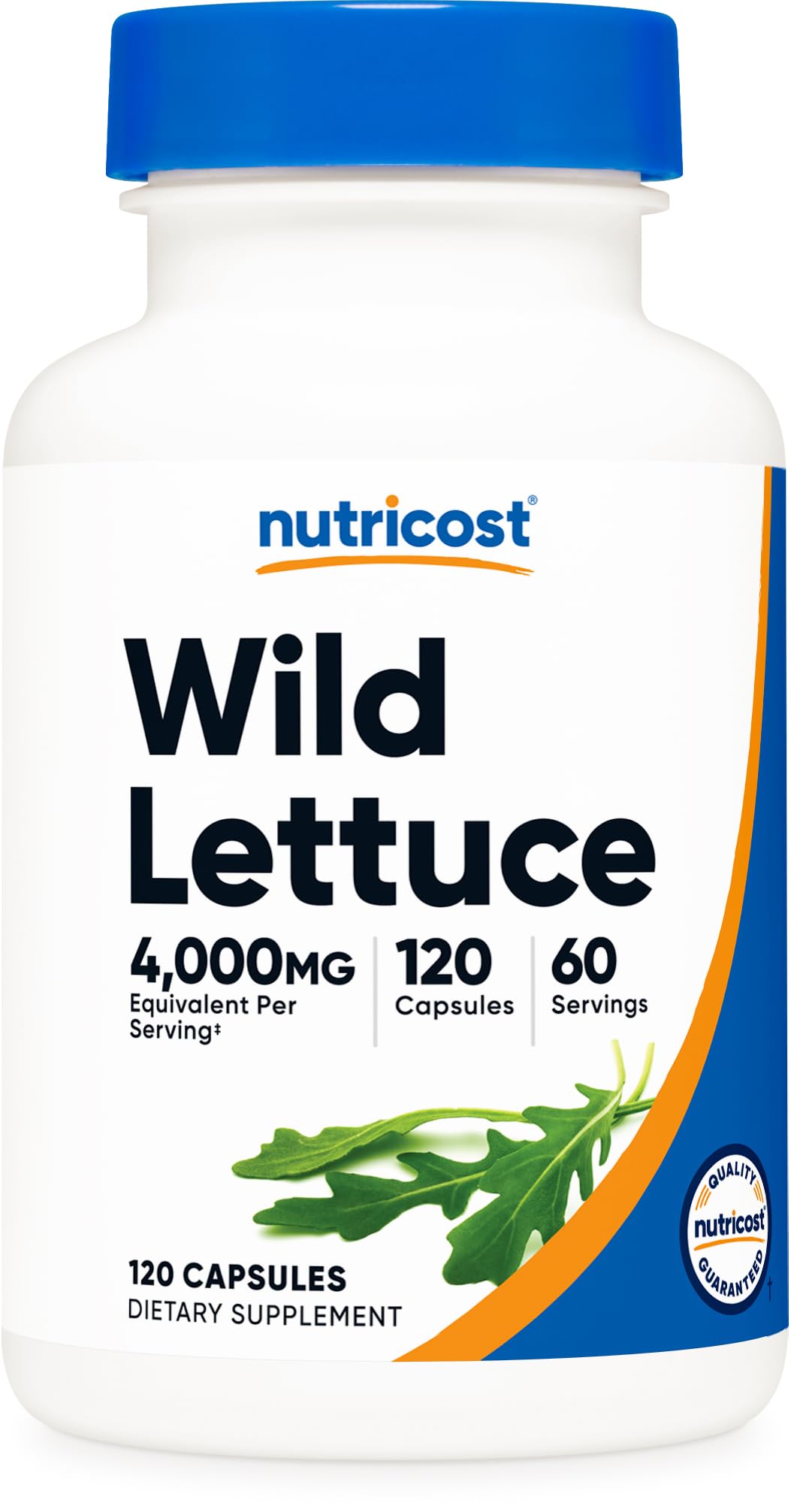 Nutricost Wild Lettuce Extract Capsules 120 count bottle front view