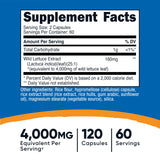Nutricost Wild Lettuce Extract Capsules showing side label with ingredients