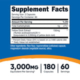 Nutricost Yellow Dock Extract 20:1 capsules side view