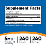 Nutricost Yohimbe Supplement bottle side view