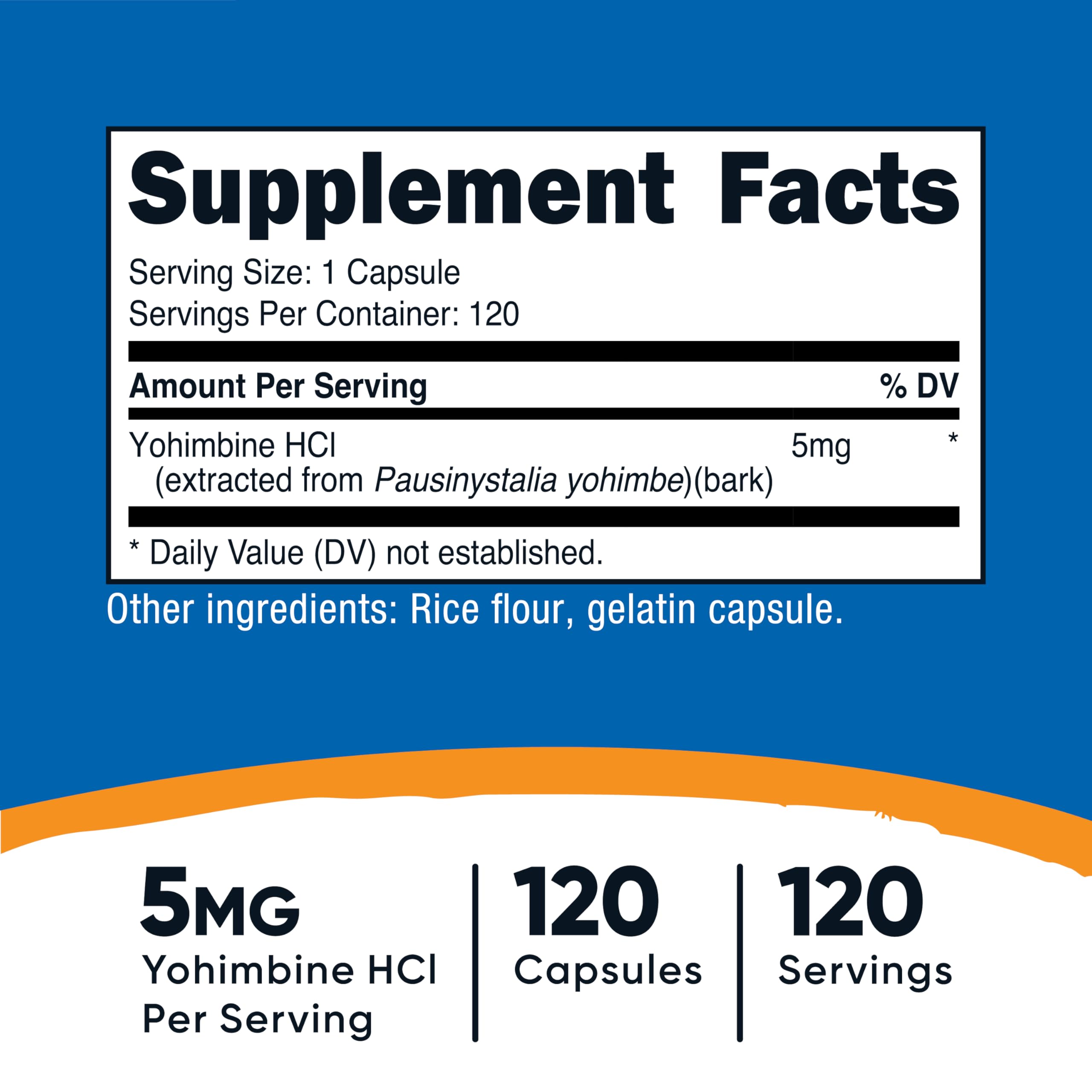 Nutricost Yohimbine HCl bottle with label