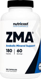 Nutricost ZMA Blended Vitamin & Mineral Supplement 180 Capsules front view