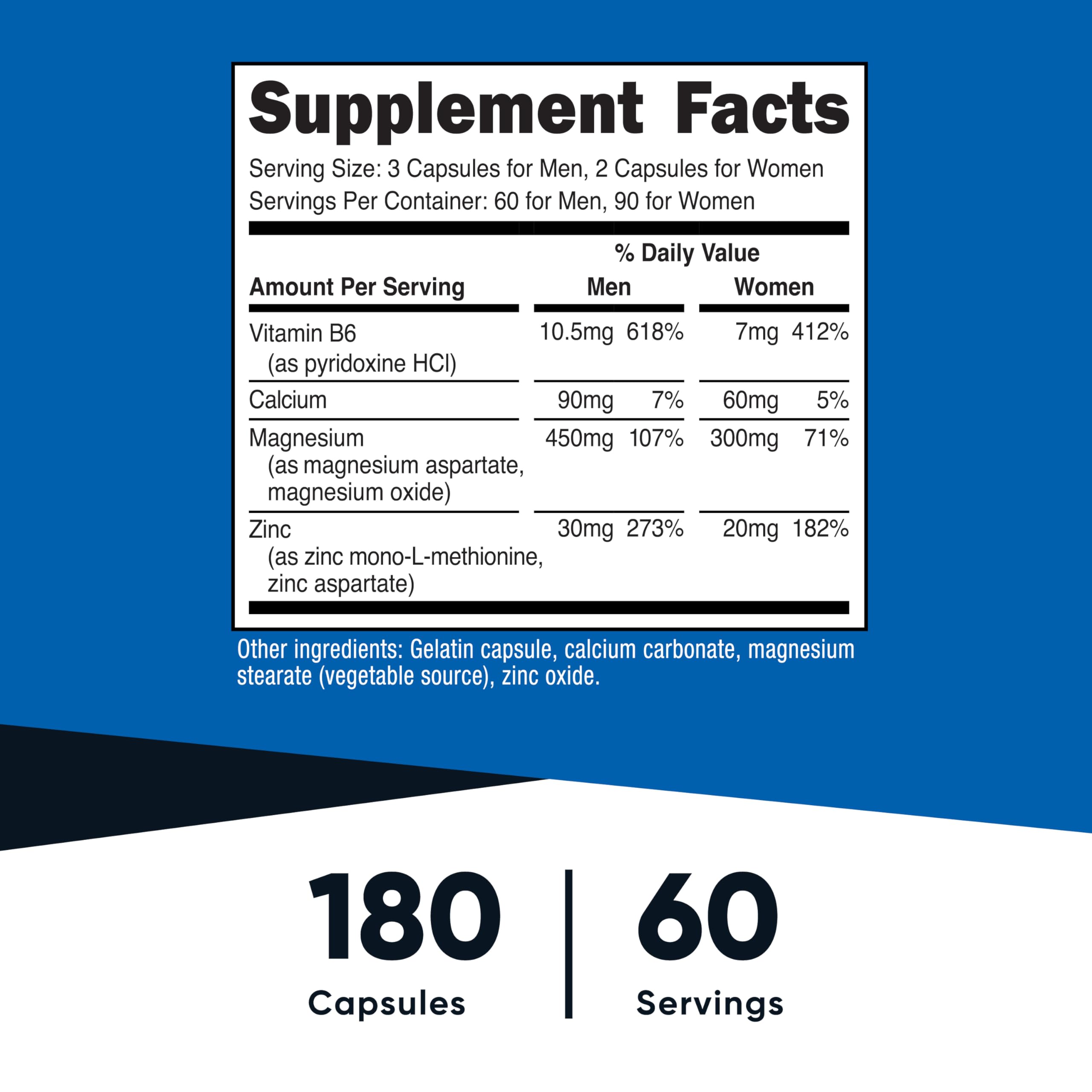Nutricost ZMA supplement bottle side view