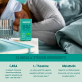Nutrics Dissolving Melatonin Strips Mint Green in hand