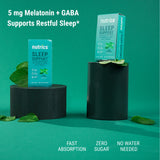 Nutrics Mint Green Melatonin Strips on a table