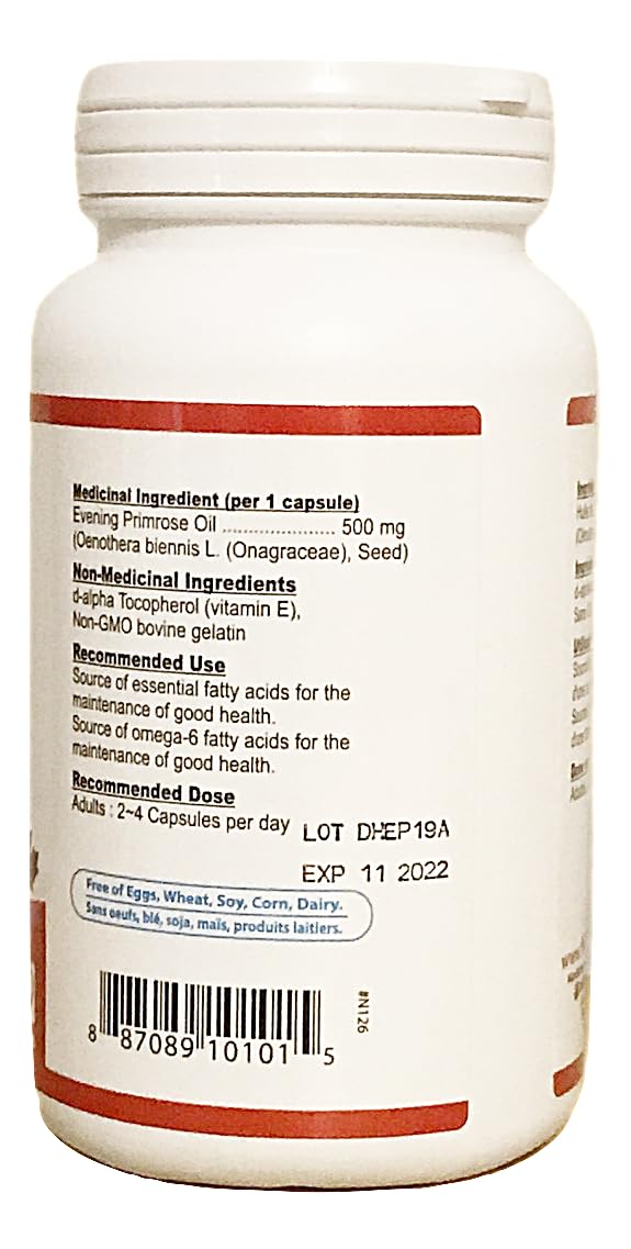 Nutridom Evening Primrose Oil 168g side view