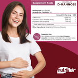 NutriFlair D-Mannose Supplement label close-up