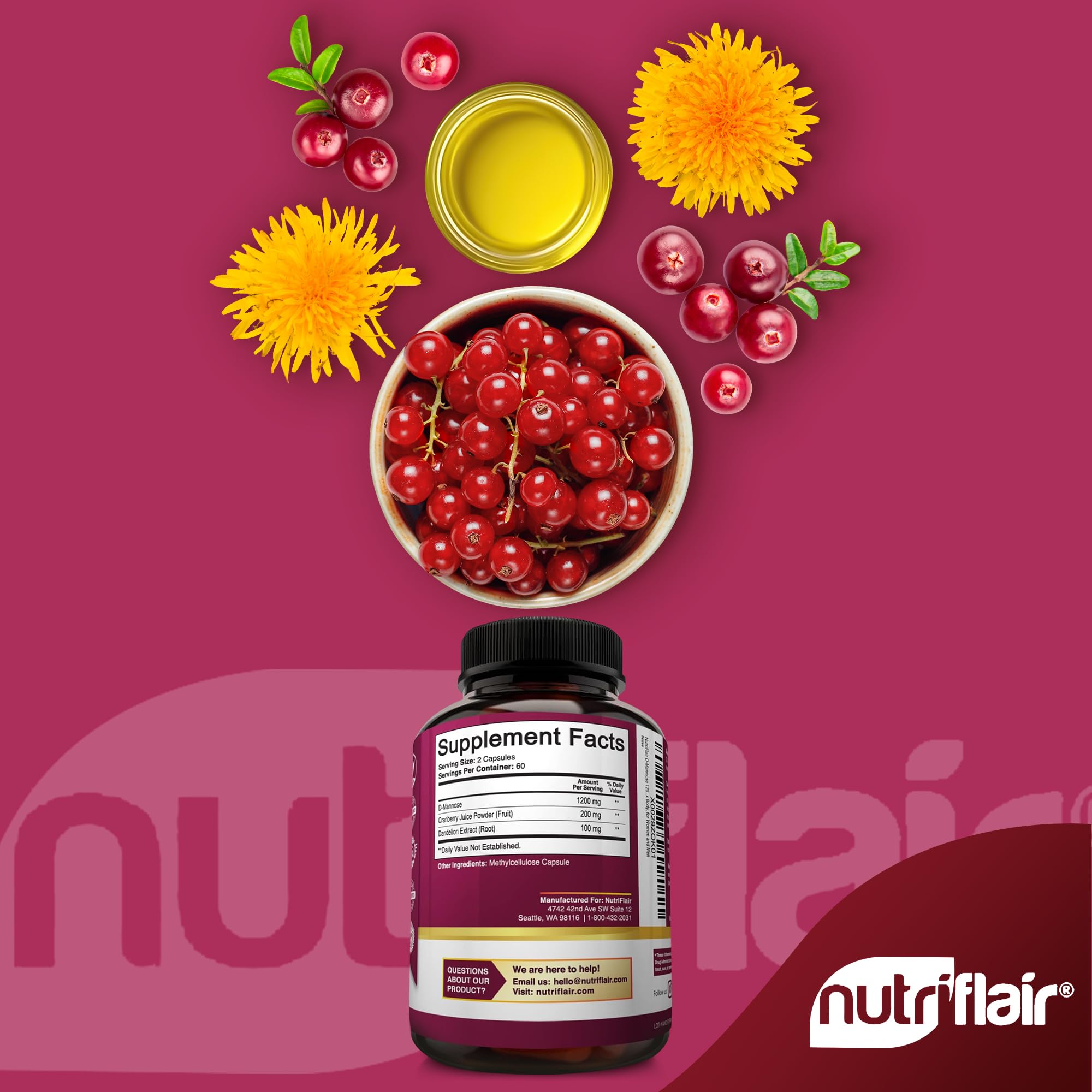 NutriFlair D-Mannose Supplement packaging