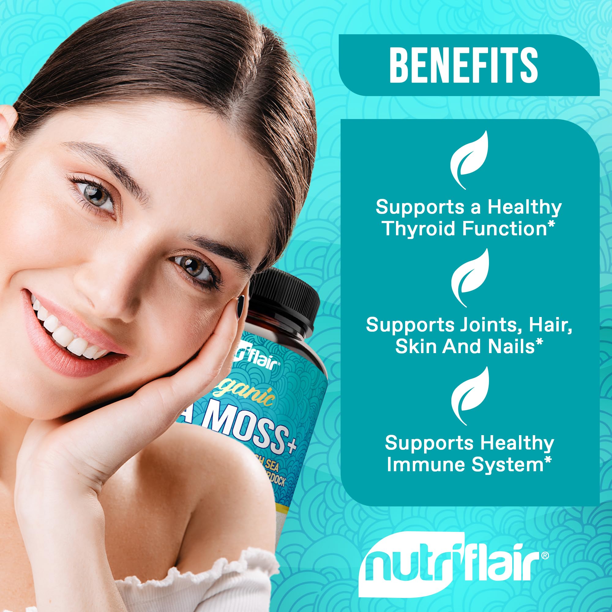 NutriFlair Sea Moss Capsules packaging side view