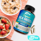NutriFlair Sea Moss Capsules with supplement facts
