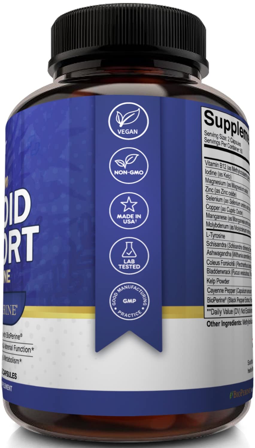 NutriFlair Thyroid Support Supplement bottle top view