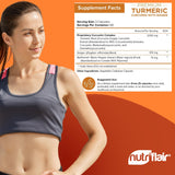NutriFlair Turmeric Curcumin capsules with measuring spoon
