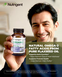 Nutrigent Flaxseed Oil Capsules 500mg opened bottle