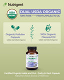 Nutrigent Flaxseed Oil Capsules 500mg side view