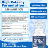 NutriGut Probiotics for Men back view of bottle