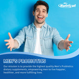 NutriGut Probiotics for Men capsules on a table