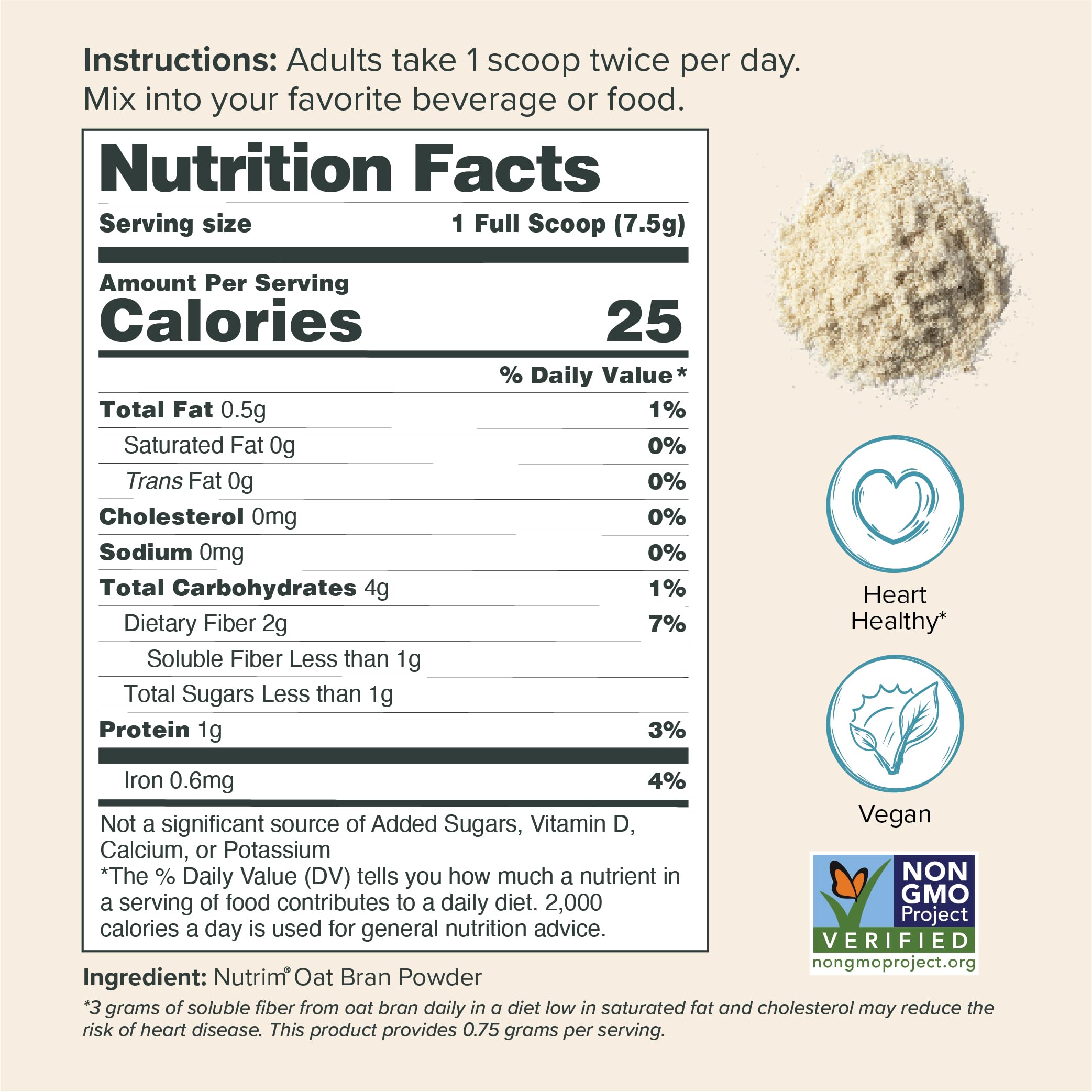 NUTRIM Oat Bran Power 225g mixed in a smoothie