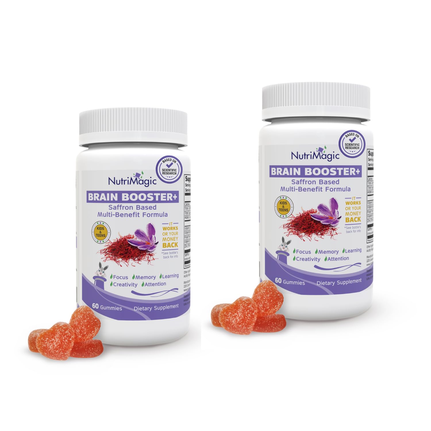 NutriMagic Saffron Extract Gummies front view with packaging