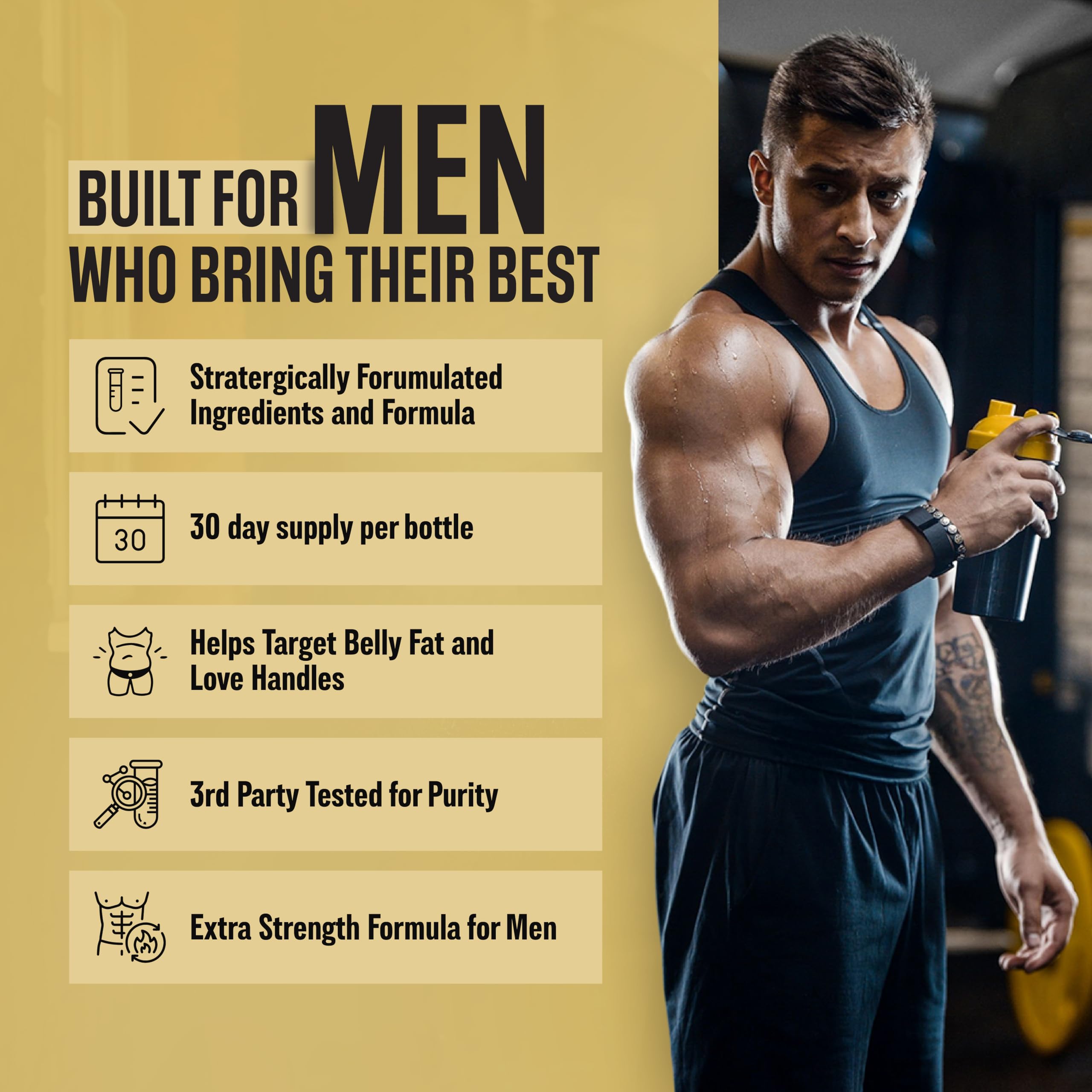 Nutrimend IQ Male Performance Fat Burner 68g serving suggestion