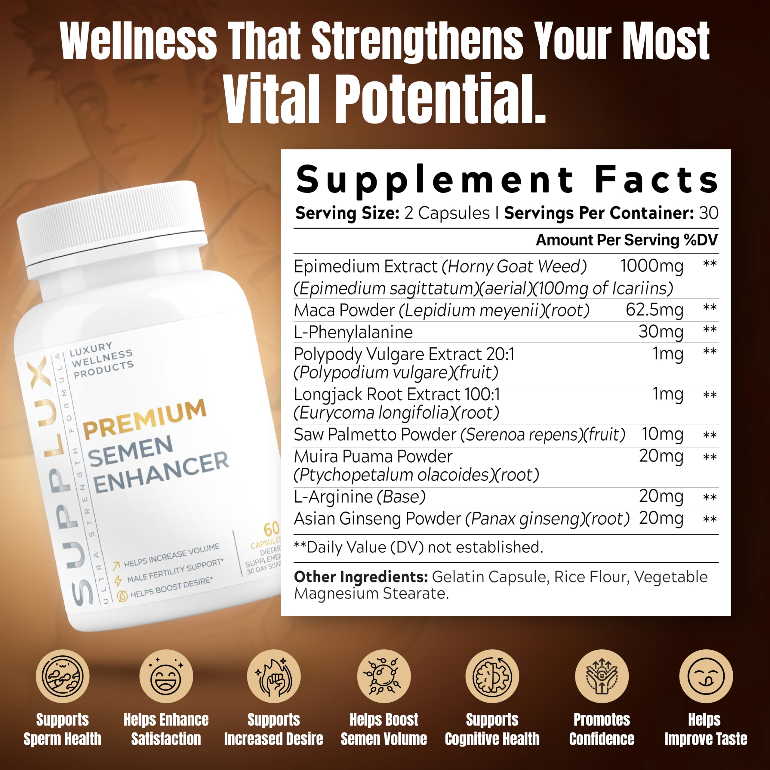 Nutrimend IQ Men's Fertility Supplement bottle side view