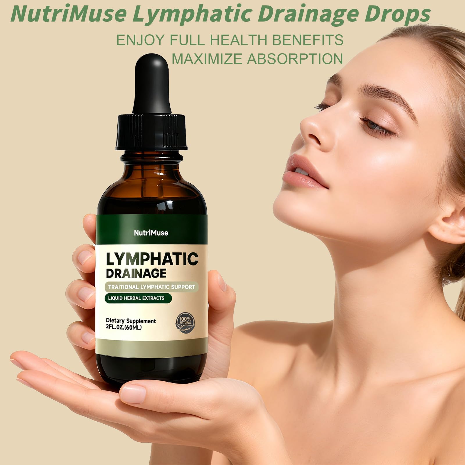 NutriMuse Echinacea Lymphatic Support Drops dropper close-up