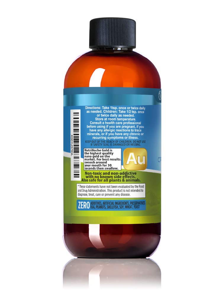 NutriNoche Colloidal Gold Liquid Supplement 290g bottle with label