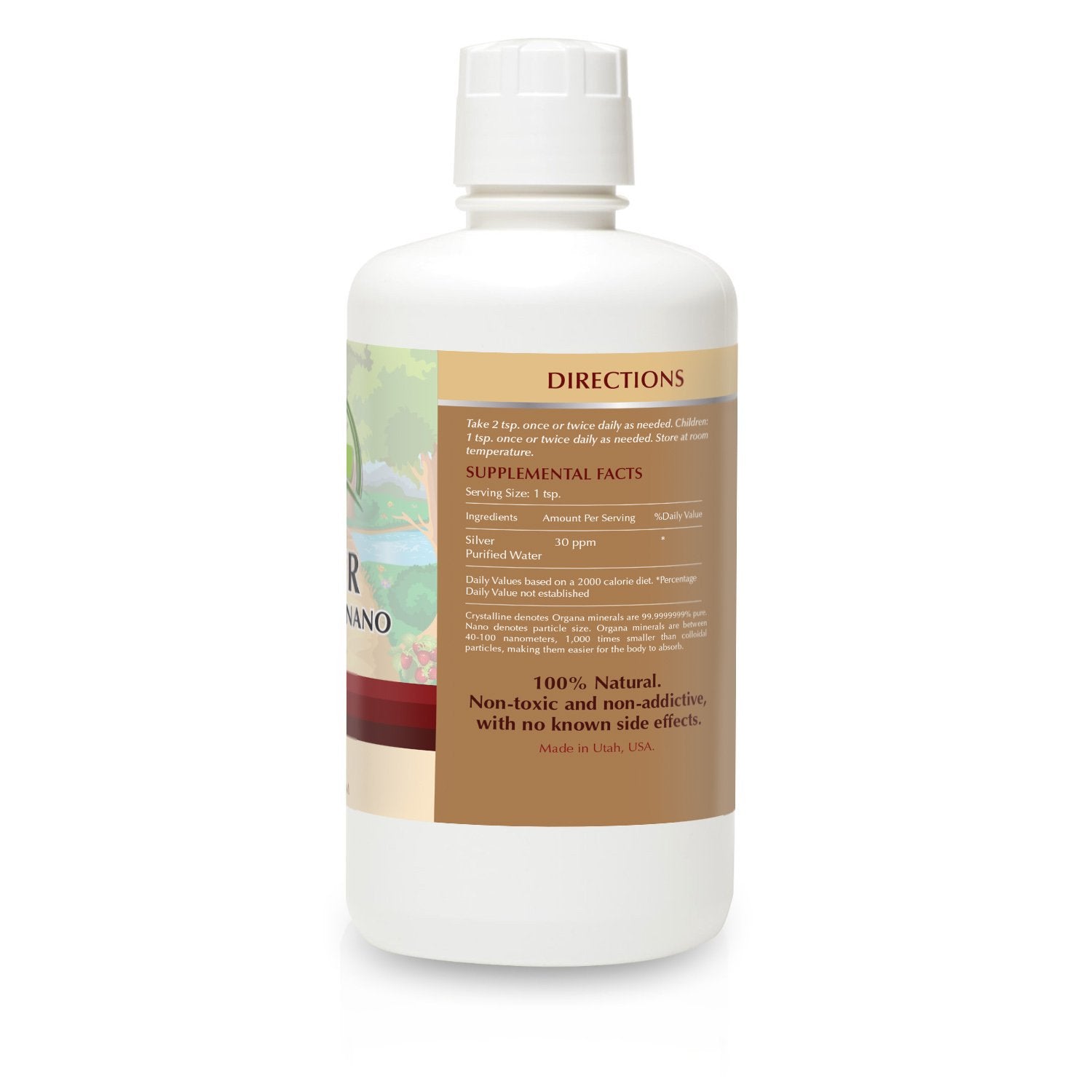 NutriNoche Colloidal Silver Liquid 1061g side view