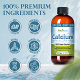 NutriNoche Liquid Calcium 227g label close-up