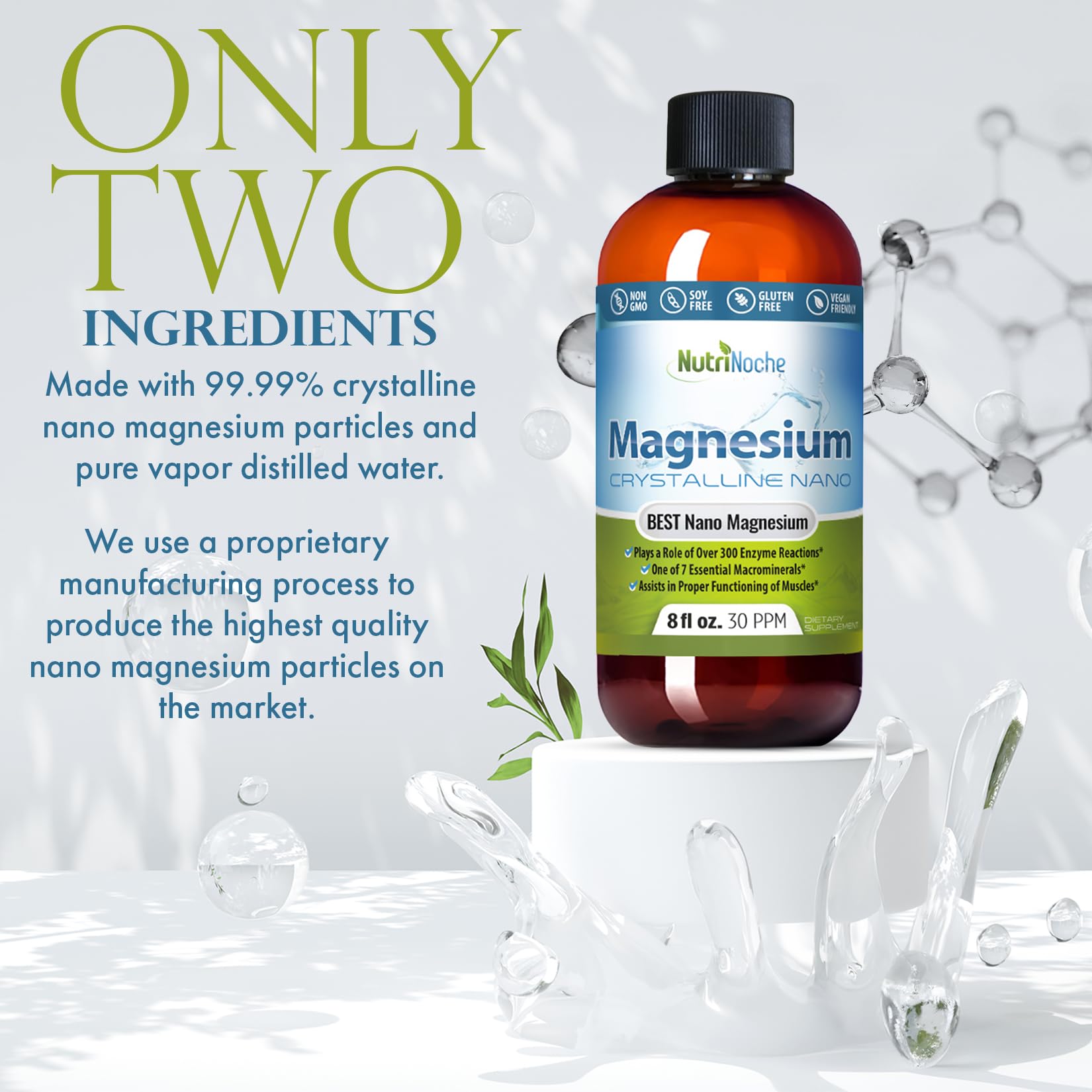 NutriNoche Liquid Magnesium 227g side view