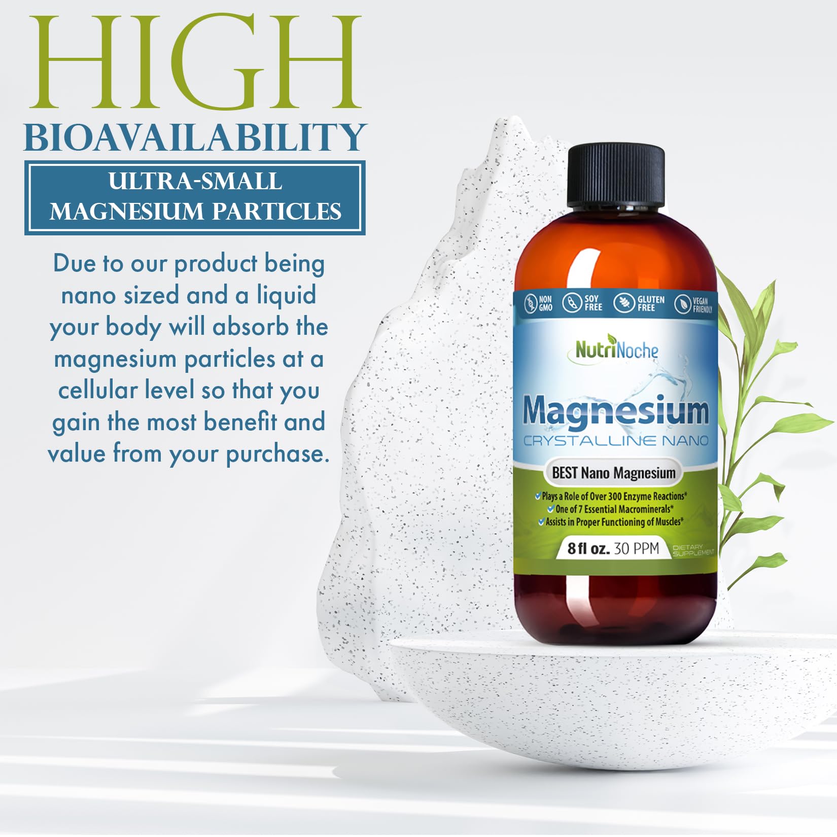 NutriNoche Liquid Magnesium with measuring dropper