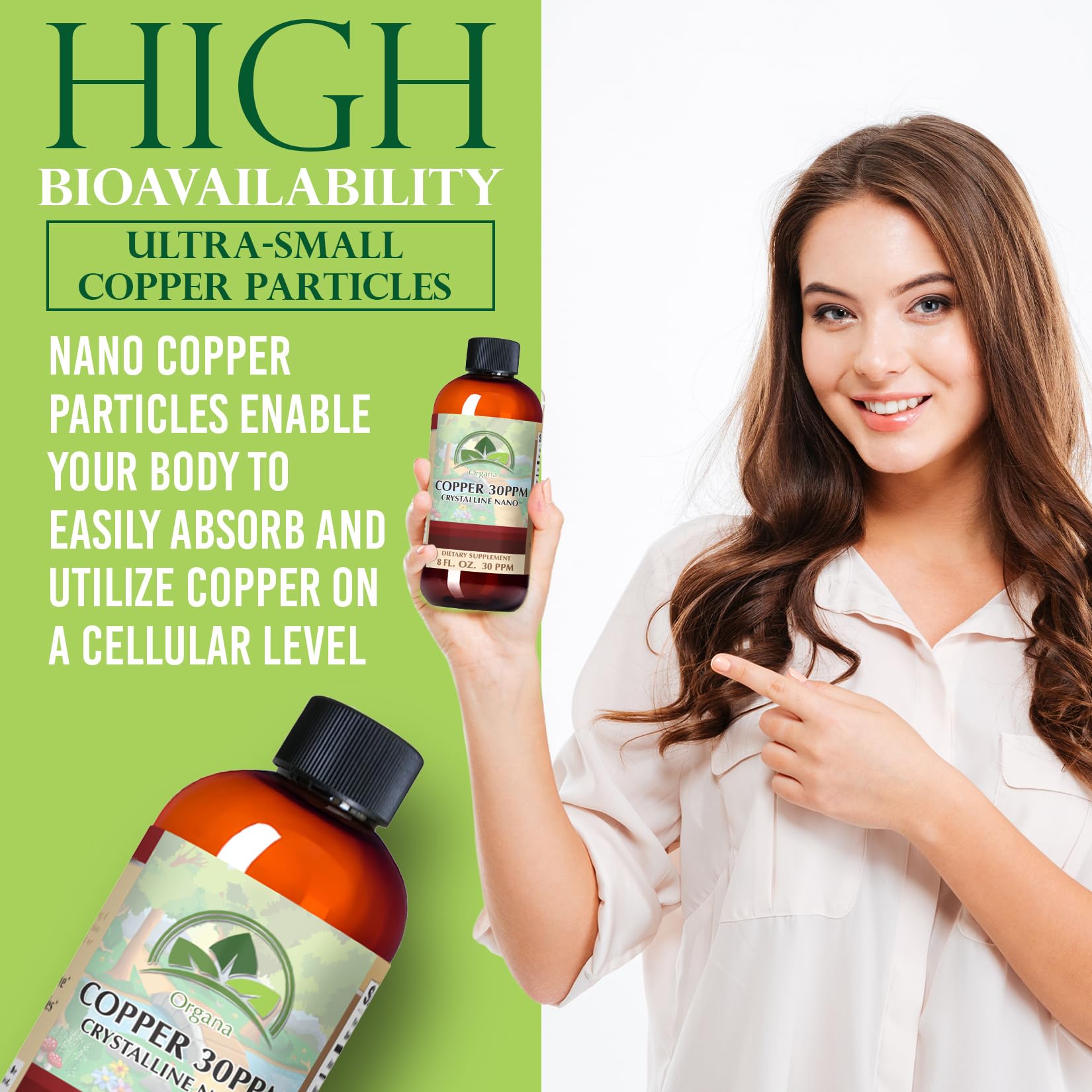NutriNoche Organa Colloidal Copper 227g back view with ingredients