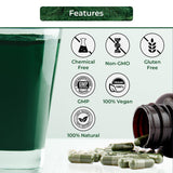 NUTRINPRO Spirulina Capsules close-up of capsules