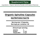 NUTRINPRO Spirulina Capsules side view showing label
