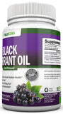 NutriONN Black Currant Oil softgels on a wooden table