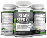 NutriONN Black Seed Oil 28g bottle with measuring spoon