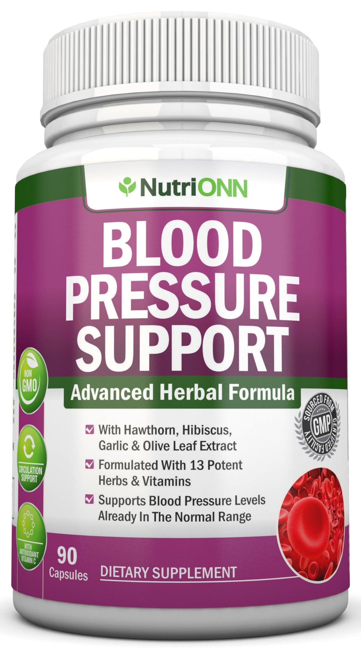 NutriONN Blood Pressure Support Supplement front view