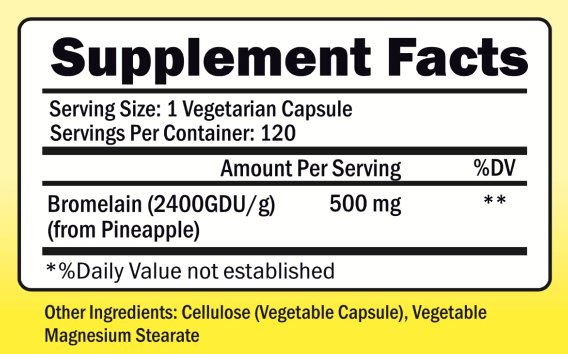 NutriONN Bromelain bottle with a measuring spoon