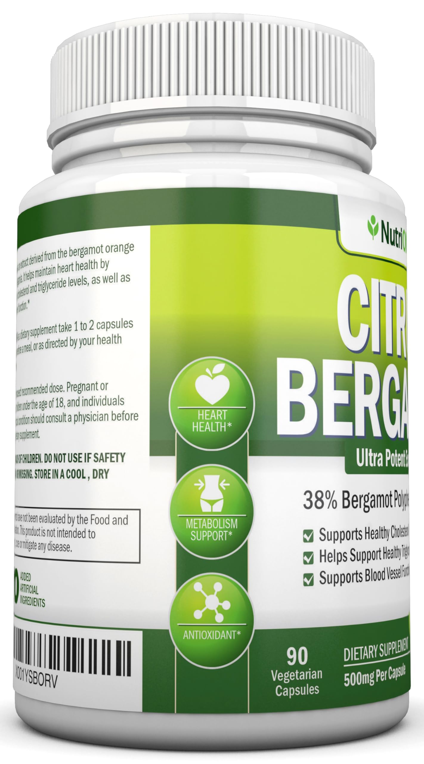 NutriONN Citrus Bergamot Extract 500mg ingredients list