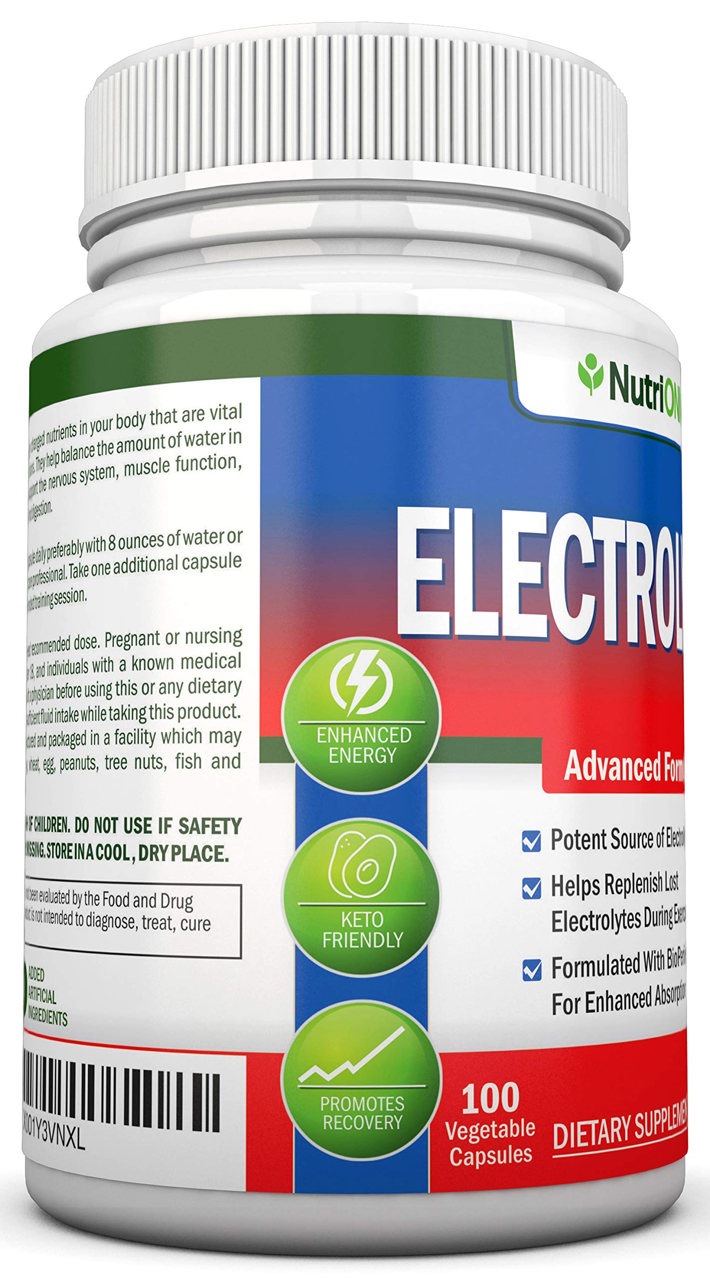 NutriONN Electrolytes Multimineral Supplement with ingredients list