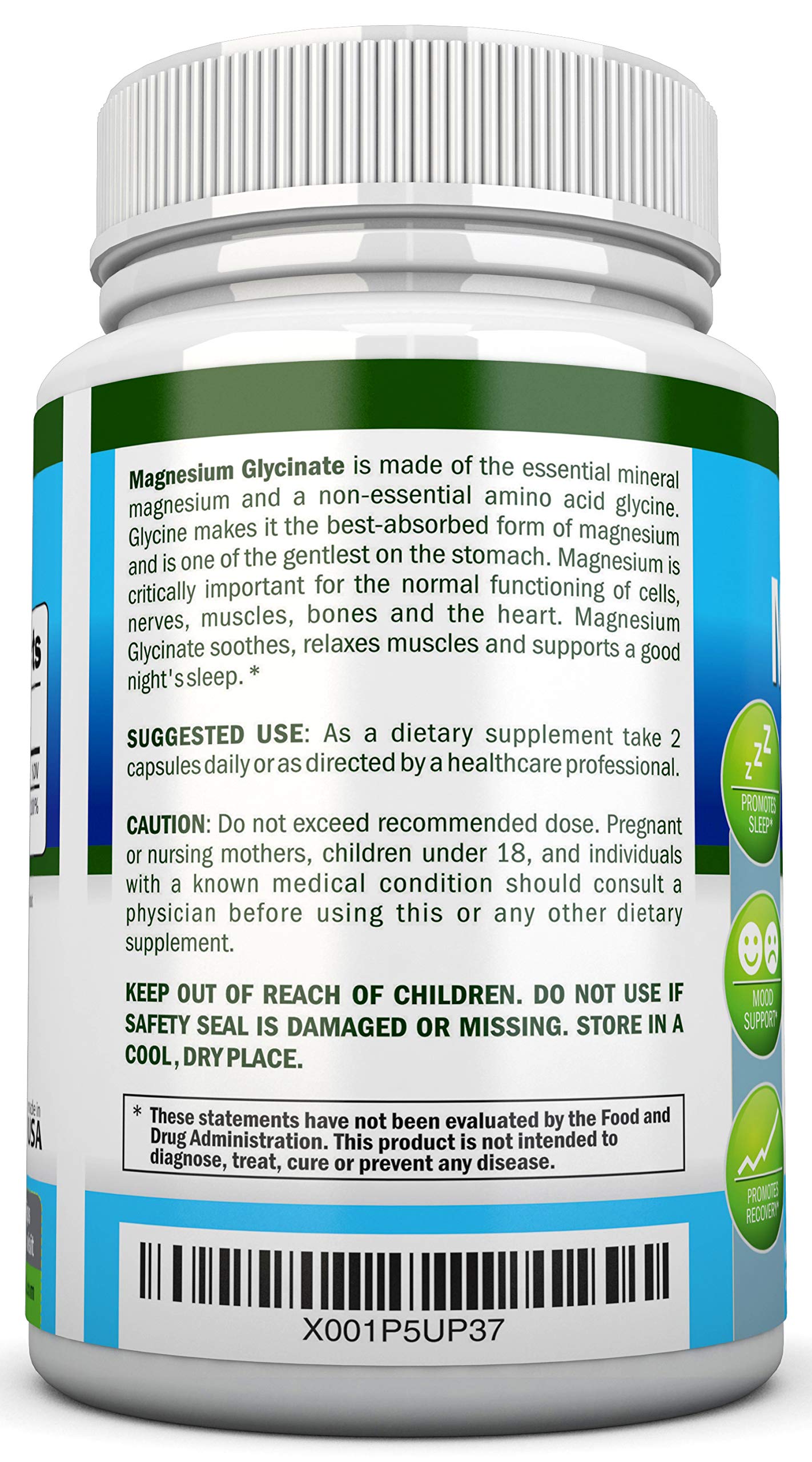 NutriONN Magnesium Glycinate bottle with label