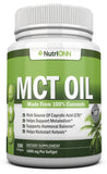 NutriONN MCT Oil Softgels 60 count bottle front view