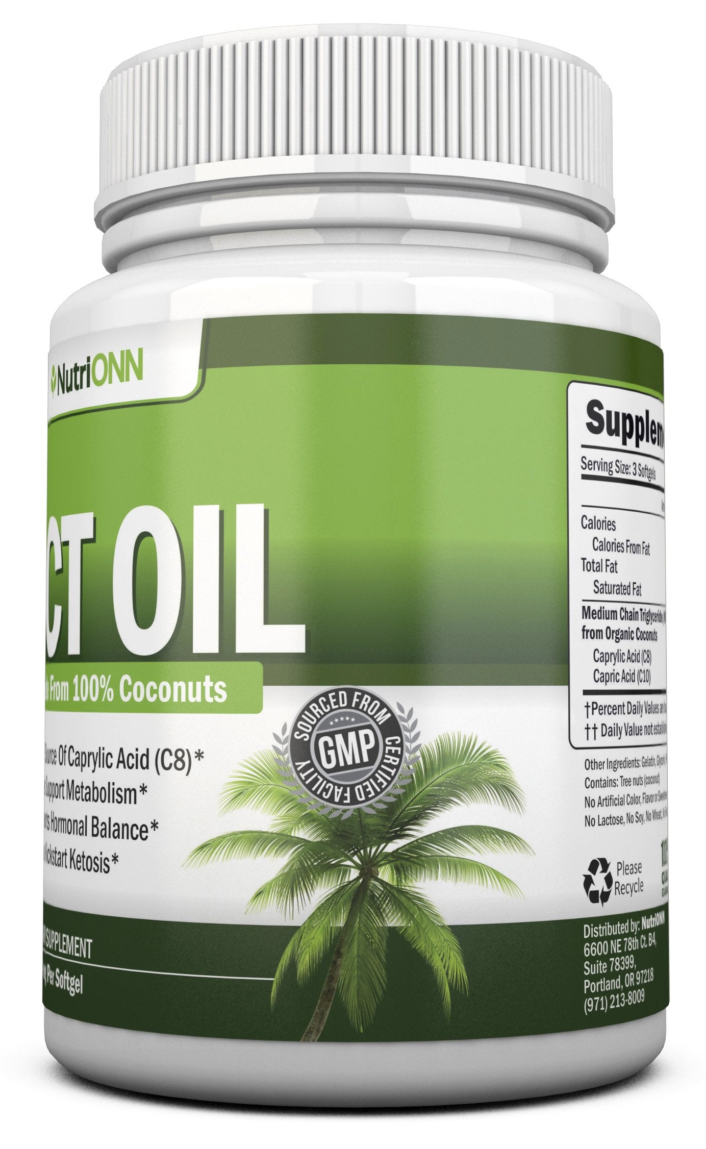 NutriONN MCT Oil Softgels with coffee