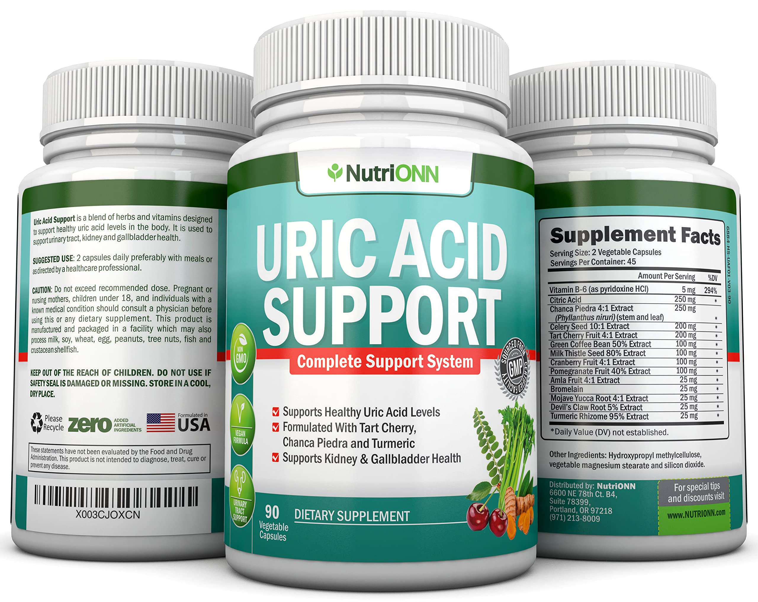 NutriONN Milk Thistle Supplement packaging details