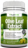 NutriONN Olive Leaf Extract 20% Oleuropein 60 Capsules front view