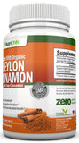 NutriONN Organic Ceylon Cinnamon capsules with cinnamon sticks