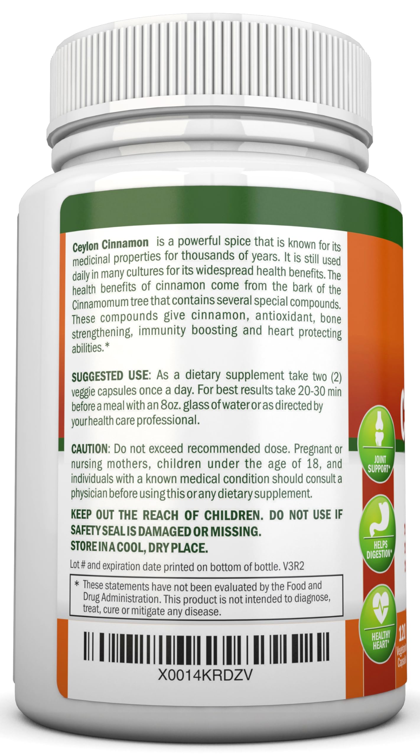 NutriONN Organic Ceylon Cinnamon ingredients list